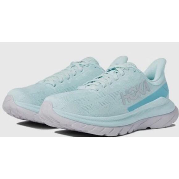 NEW HOKA One One Women's MACH 4 Blue Glass Coastal Running SZ 8.5 - Picture 2 of 7
